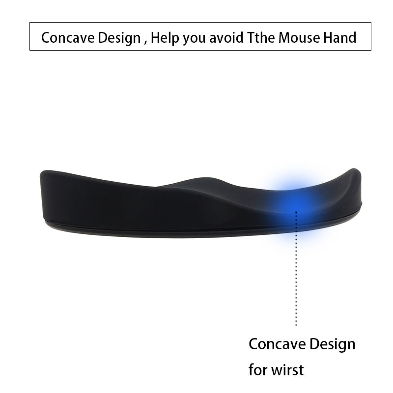 Poggiapolsi Ergonomico per Mouse – Pad in Silicone Gel Antiscivolo, Supporto Polso per Ufficio e Gaming