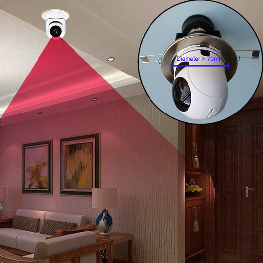 Lampadina Camera IP Wireless – Yilot APP, Pan-Tilt, Sicurezza Casa con WiFi