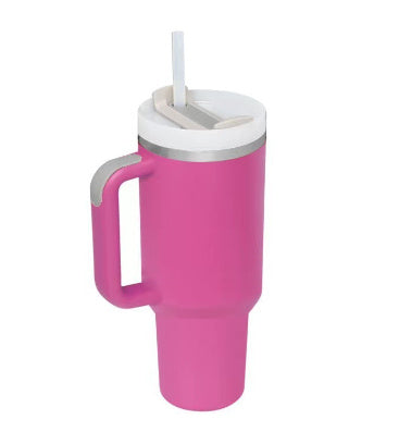 Tazza Termica 40 Oz con Manico e Cannuccia – Acciaio Inox, Spill-Proof, Isolata Sottovuoto, Perfetta per Caffè, Viaggi, Palestra e Ufficio