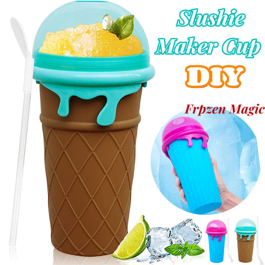 Slushy Cup 500ml Grande Capacità – Bicchiere Magico per Smoothie, Granite, Gelati e Frappè – Macchina Quick-Frozen Estiva