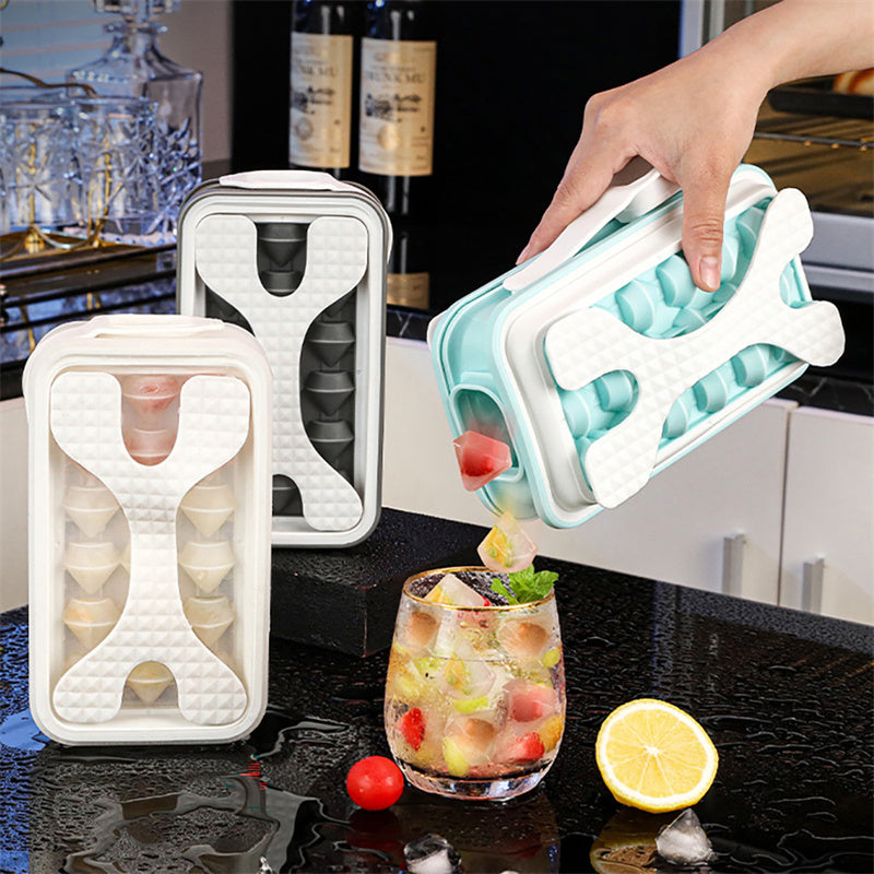 Stampo 2 in 1 per Cubetti e Palline di Ghiaccio – Bottiglia e Ice Maker in Silicone, Creativo per Cucina Estiva