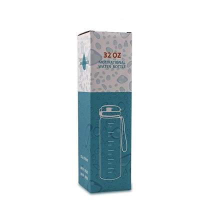 Borraccia Motivazionale 1L in Tritan con Indicatore Orario – Tappo a Scatto, Antiperdita, Ideale per Sport e Fitness