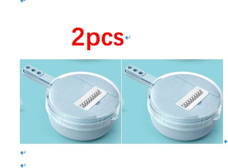 Mandolina 8 in 1 Multifunzione – Affettaverdure, Grattugia, Pela Patate, Tagliaverdure con Cestello Scolapasta