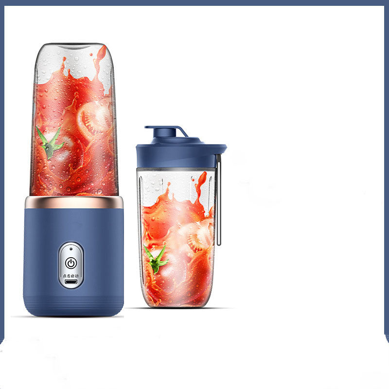 Frullatore Portatile 140W – Mini Juicer Ricaricabile USB 400ml, Funzione Smoothie, Milkshake, Sbattitore Uova – Colore Blu Tunisino