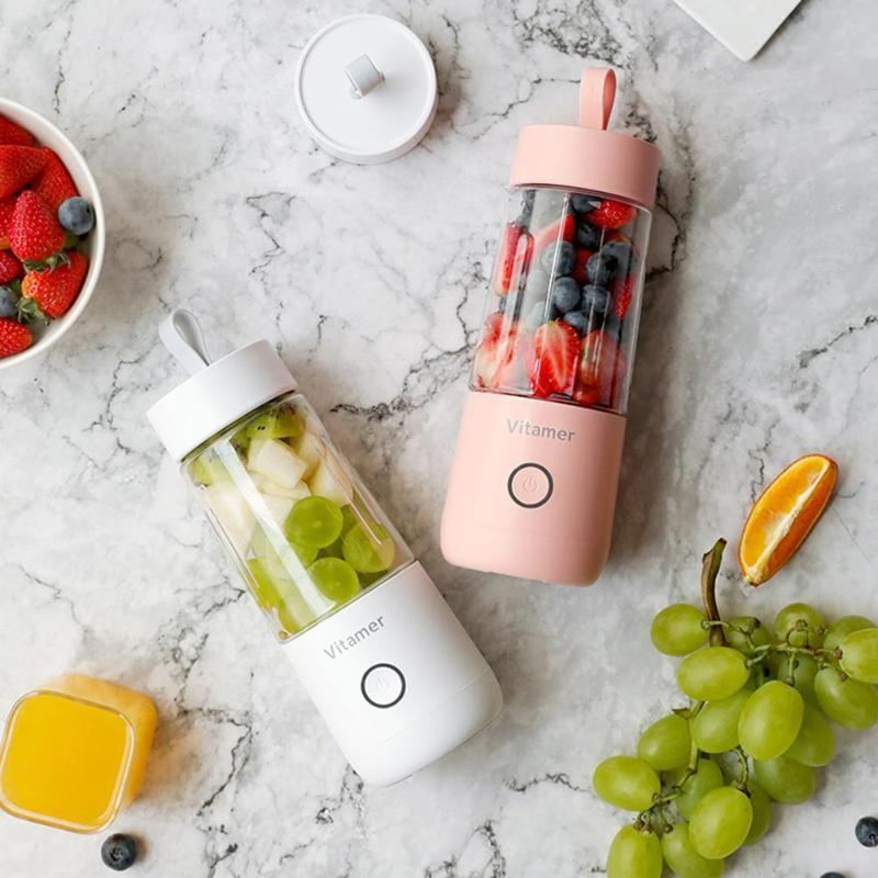 Frullatore Portatile 350ml USB – Bottiglia Elettrica Ricaricabile per Smoothie, Succo e Slushy