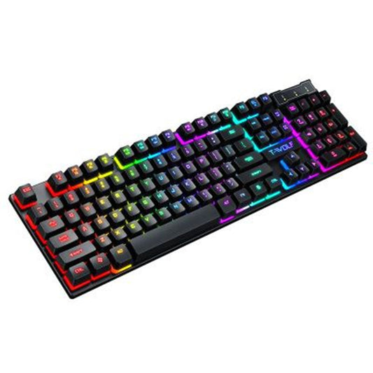 Tastiera da Gaming USB Cablaggio – Retroilluminata, Tasti Flottanti e Ergonomica