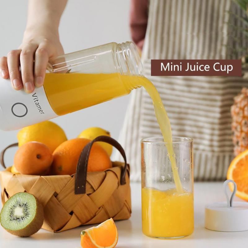 Frullatore Portatile 350ml USB – Bottiglia Elettrica Ricaricabile per Smoothie, Succo e Slushy