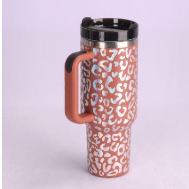 Tazza Termica 40 Oz con Manico e Cannuccia – Acciaio Inox, Spill-Proof, Isolata Sottovuoto, Perfetta per Caffè, Viaggi, Palestra e Ufficio