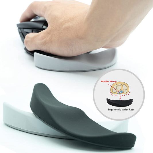 Poggiapolsi Ergonomico per Mouse – Pad in Silicone Gel Antiscivolo, Supporto Polso per Ufficio e Gaming