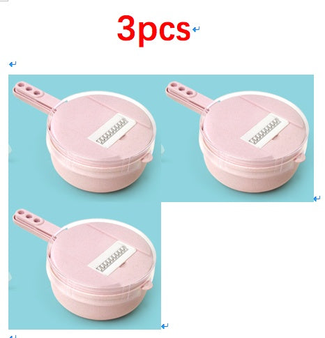 Mandolina 8 in 1 Multifunzione – Affettaverdure, Grattugia, Pela Patate, Tagliaverdure con Cestello Scolapasta