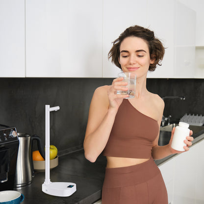 Dispenser Acqua Automatico da Tavolo – Pompa Elettrica Ricaricabile USB con Tubo Estensibile e Supporto