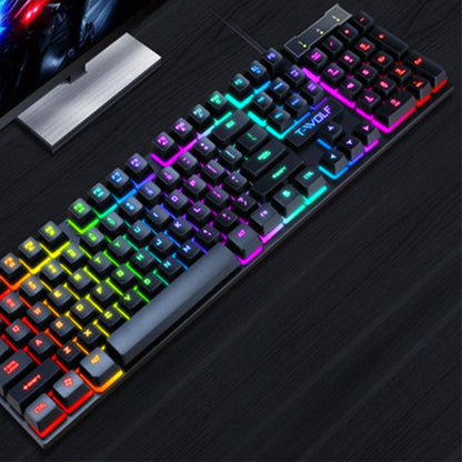 Tastiera da Gaming USB Cablaggio – Retroilluminata, Tasti Flottanti e Ergonomica