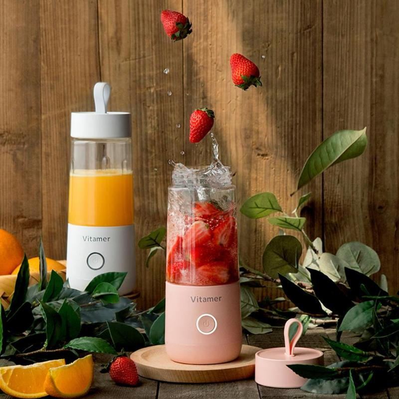 Frullatore Portatile 350ml USB – Bottiglia Elettrica Ricaricabile per Smoothie, Succo e Slushy
