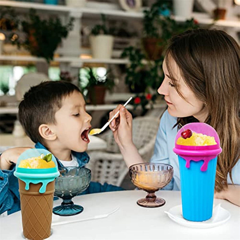 Slushy Cup 500ml Grande Capacità – Bicchiere Magico per Smoothie, Granite, Gelati e Frappè – Macchina Quick-Frozen Estiva
