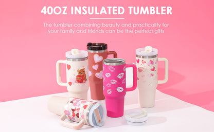 Tazza Termica 40 Oz con Manico e Cannuccia – Acciaio Inox, Spill-Proof, Isolata Sottovuoto, Perfetta per Caffè, Viaggi, Palestra e Ufficio