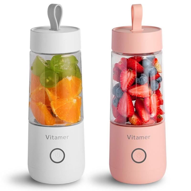 Frullatore Portatile 350ml USB – Bottiglia Elettrica Ricaricabile per Smoothie, Succo e Slushy