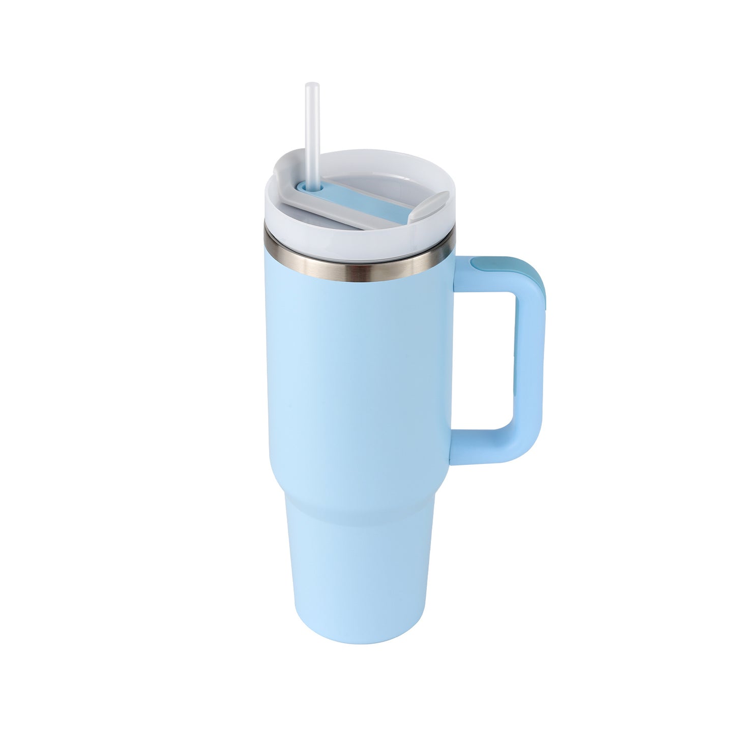 Tazza Termica 40 Oz con Manico e Cannuccia – Acciaio Inox, Spill-Proof, Isolata Sottovuoto, Perfetta per Caffè, Viaggi, Palestra e Ufficio