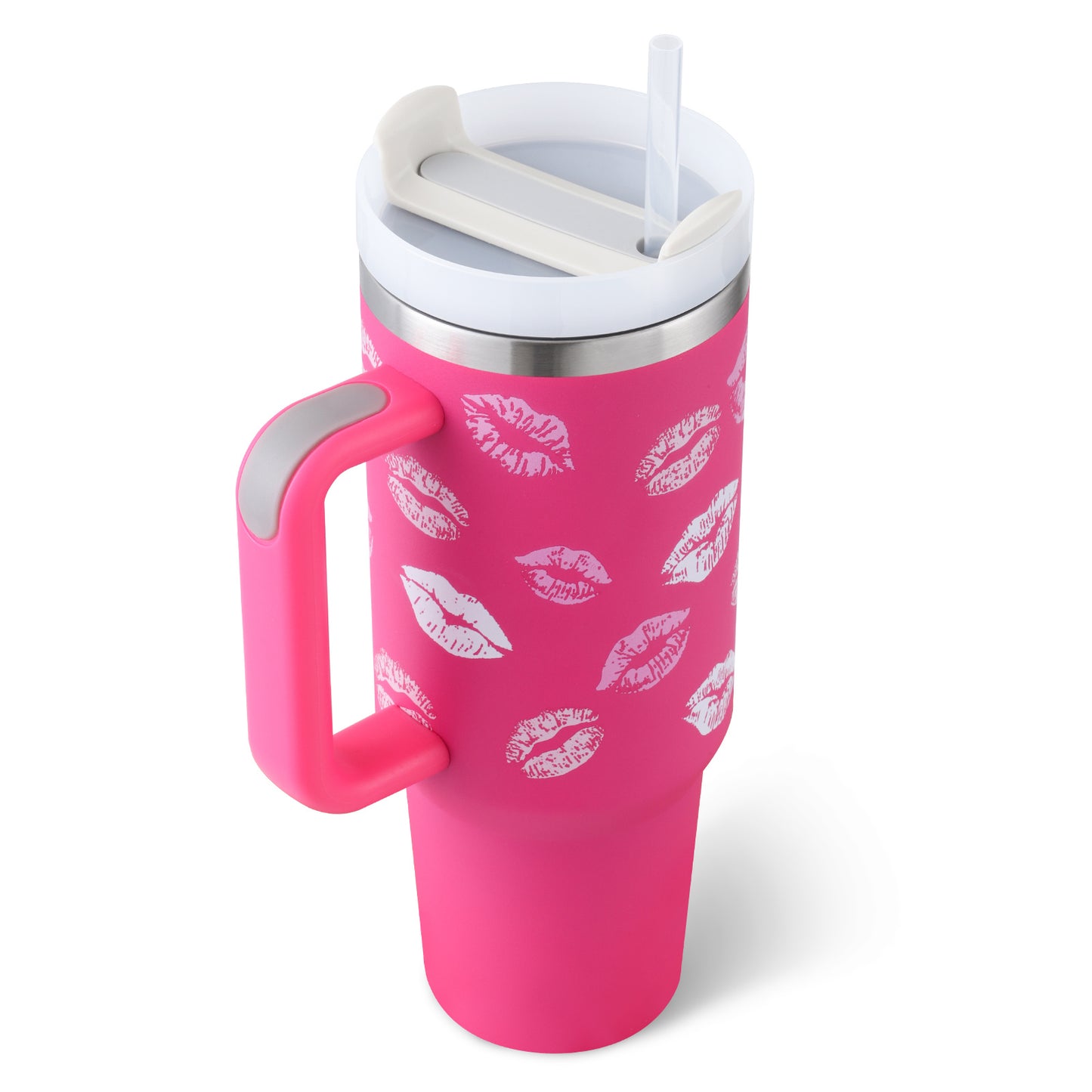 Tazza Termica 40 Oz con Manico e Cannuccia – Acciaio Inox, Spill-Proof, Isolata Sottovuoto, Perfetta per Caffè, Viaggi, Palestra e Ufficio