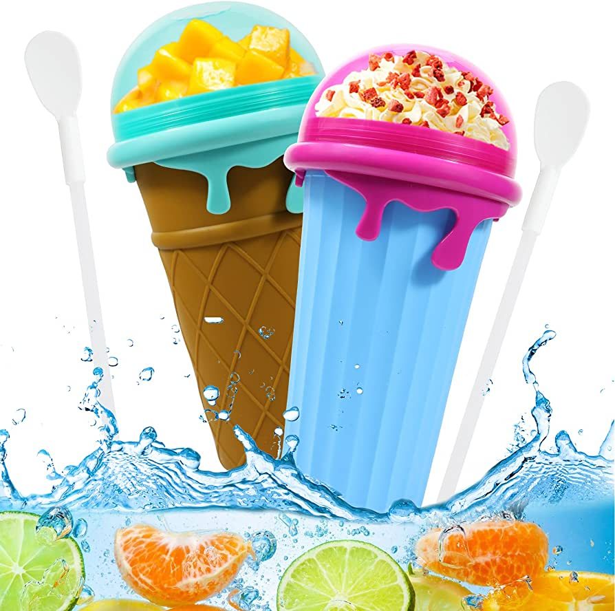 Slushy Cup 500ml Grande Capacità – Bicchiere Magico per Smoothie, Granite, Gelati e Frappè – Macchina Quick-Frozen Estiva