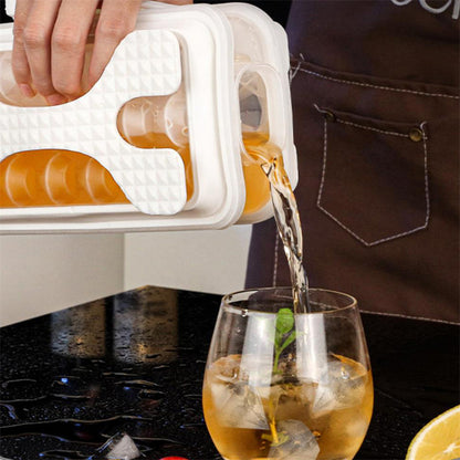 Stampo 2 in 1 per Cubetti e Palline di Ghiaccio – Bottiglia e Ice Maker in Silicone, Creativo per Cucina Estiva