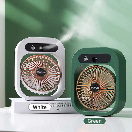 Ventilatore da Tavolo Rinfrescante 3 in 1 – USB, Portatile, Nebulizzatore e Umidificatore con 3 Velocità