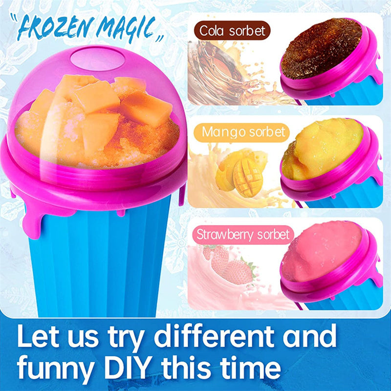 Slushy Cup 500ml Grande Capacità – Bicchiere Magico per Smoothie, Granite, Gelati e Frappè – Macchina Quick-Frozen Estiva
