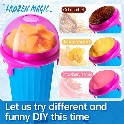 Slushy Cup 500ml Grande Capacità – Bicchiere Magico per Smoothie, Granite, Gelati e Frappè – Macchina Quick-Frozen Estiva