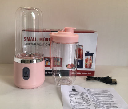 Frullatore Portatile 140W – Mini Juicer Ricaricabile USB 400ml, Funzione Smoothie, Milkshake, Sbattitore Uova – Colore Blu Tunisino