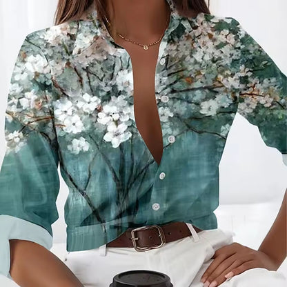 Camicia Floreale 3D da Donna, Elegante e Raffinata