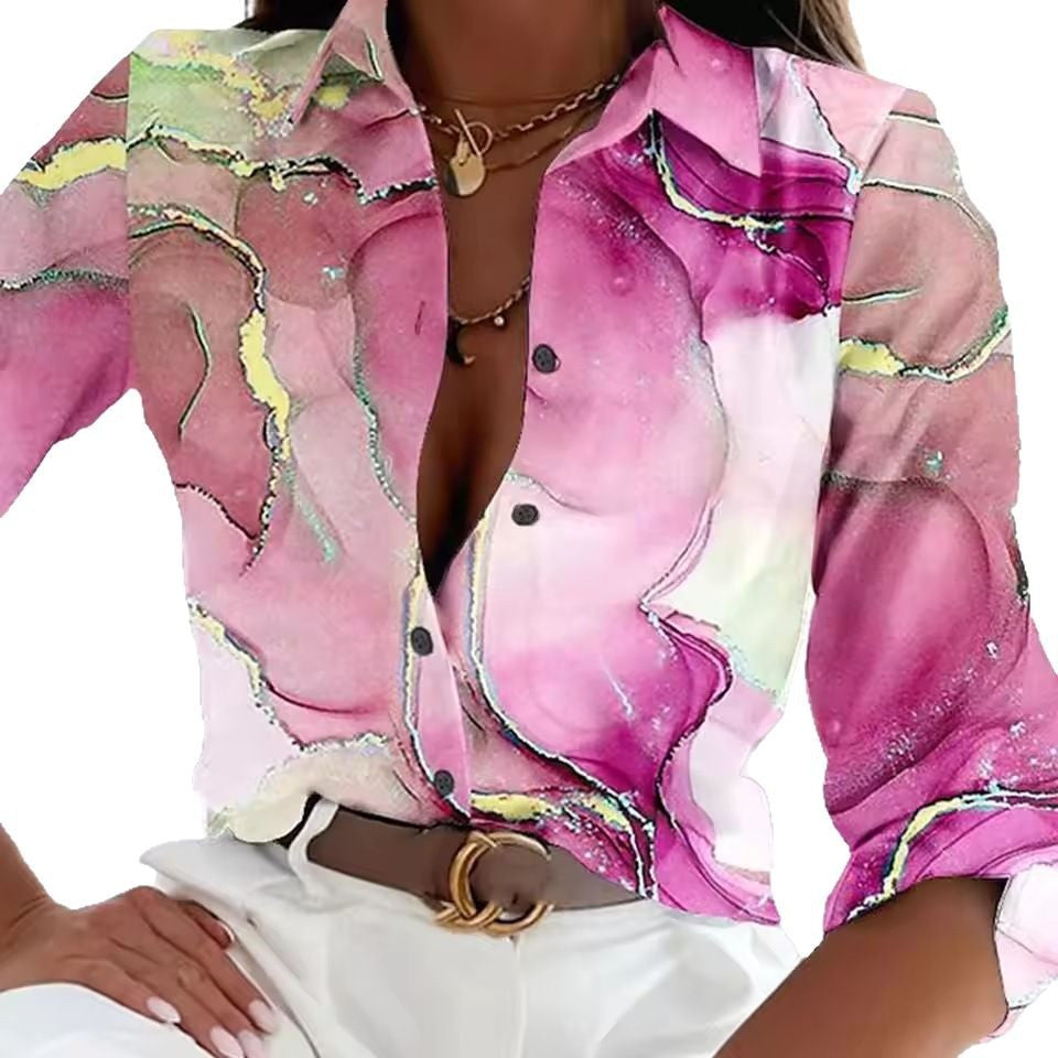 Camicia Floreale 3D da Donna, Elegante e Raffinata