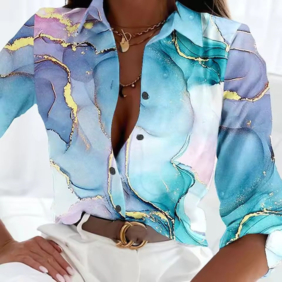 Camicia Floreale 3D da Donna, Elegante e Raffinata