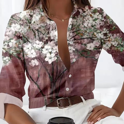Camicia Floreale 3D da Donna, Elegante e Raffinata
