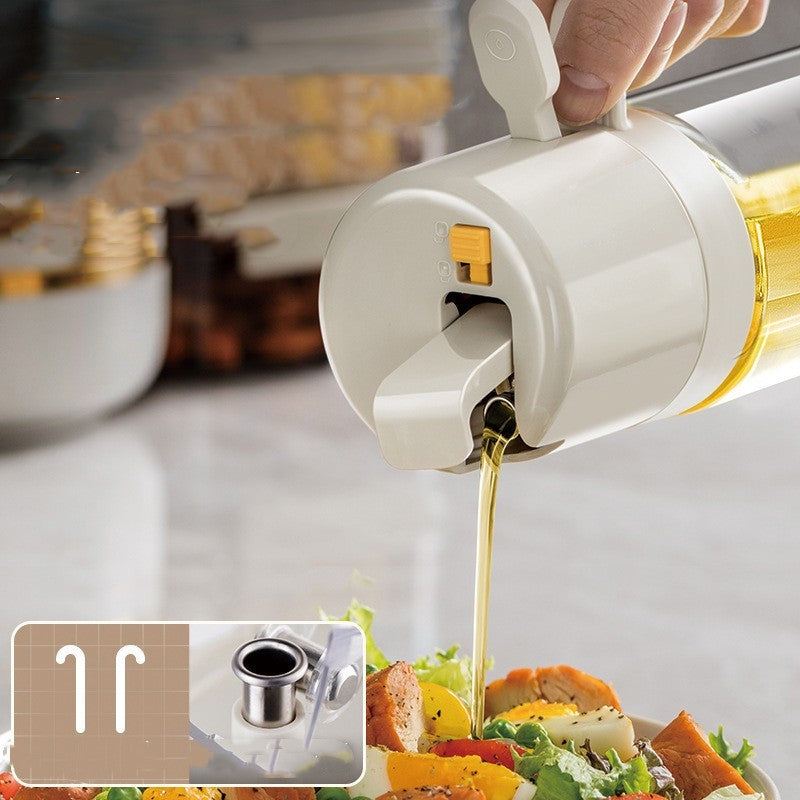 Bottiglia Spray 2 in 1 per Olio e Aceto – Dispenser per Cucina, BBQ e Cottura, Versatore e Nebulizzatore per Olio d’Oliva
