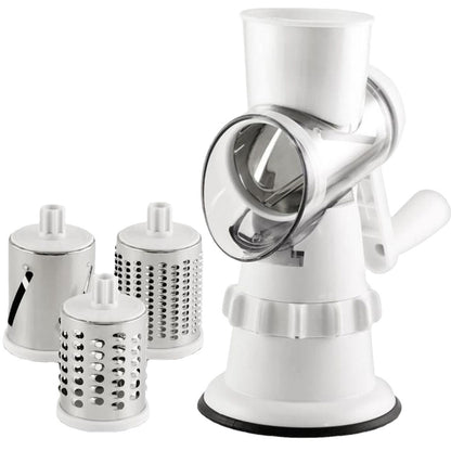 3 in 1 Affettaverdure Manuale e 2 in 1 Stampo Ghiaccio in Silicone – Grattugia, Mandolina, Sminuzzatore e Bottiglia Ice Ball Creativa per Cucina