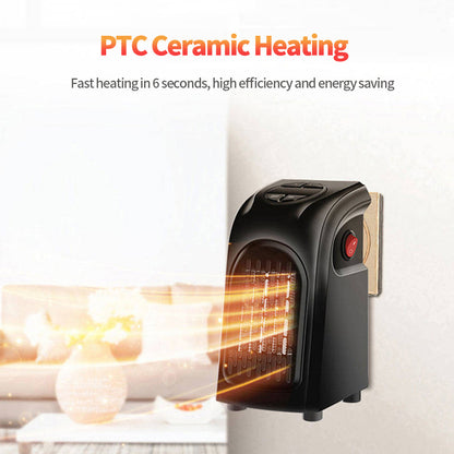 Stufetta Elettrica Invernale – Mini Riscaldatore Ceramico con Ventilatore per Casa, Ufficio e Campeggio