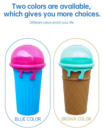 Slushy Cup 500ml Grande Capacità – Bicchiere Magico per Smoothie, Granite, Gelati e Frappè – Macchina Quick-Frozen Estiva